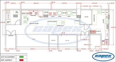 Commercial kitchen layout plan in Goa
